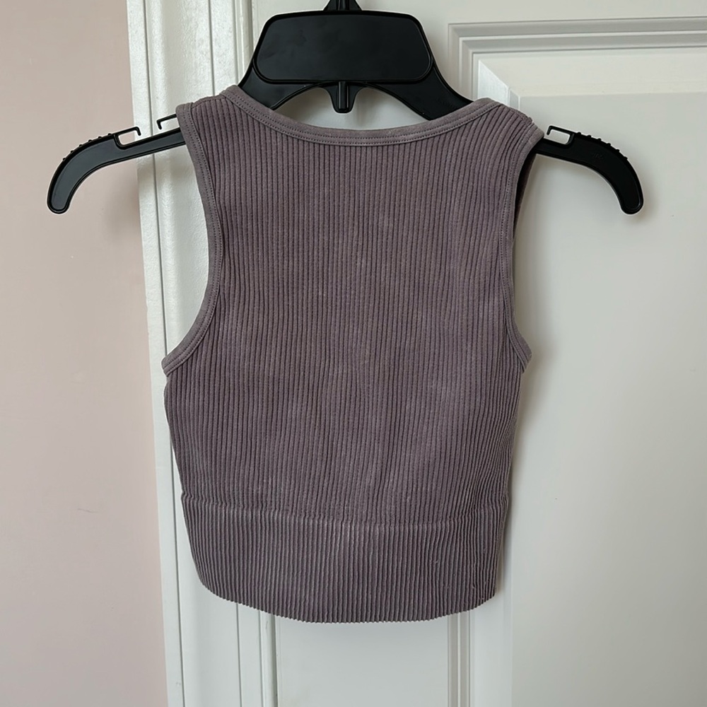 Purple crop top, one size fits all, brand- dynamic(got at a boutique)